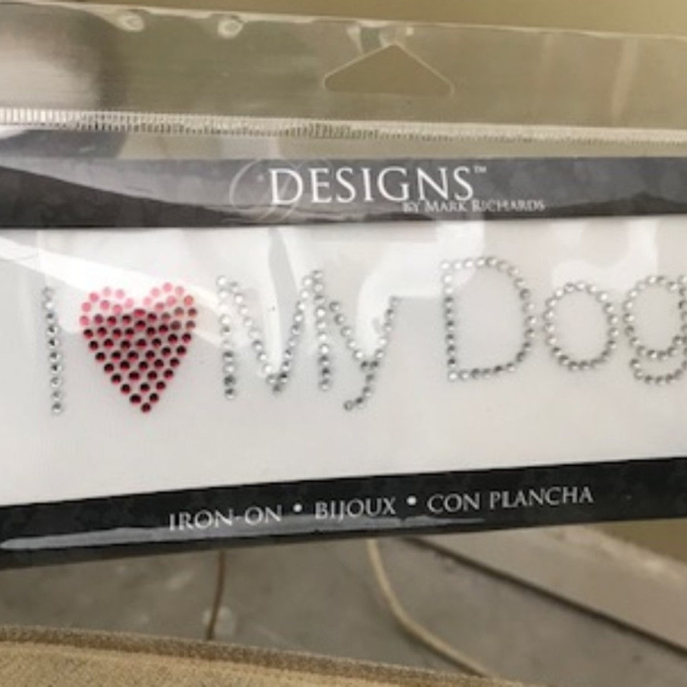 I Love My Dog Iron On Patch New Mark Richards New